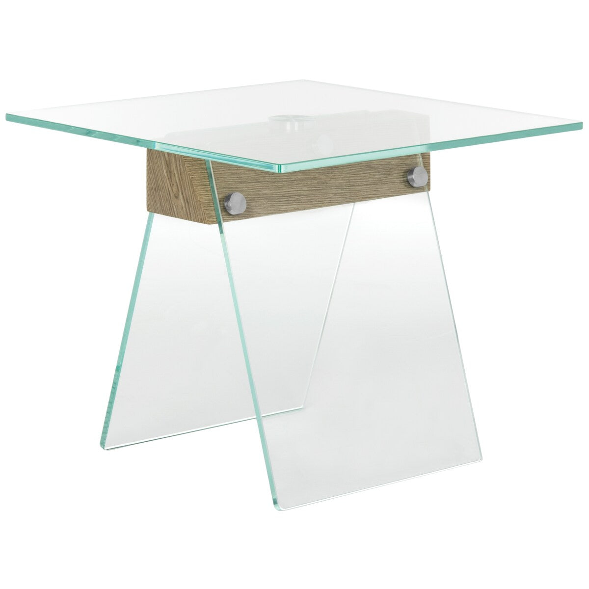 SAFAVIEH Irmtraud Modern Glass Accent Table - 24Wx24Dx20H