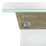 SAFAVIEH Irmtraud Modern Glass Accent Table - 24Wx24Dx20H