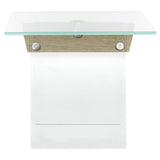 SAFAVIEH Irmtraud Modern Glass Accent Table - 24Wx24Dx20H