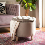 SAFAVIEH Ivette Grey Storage Ottoman