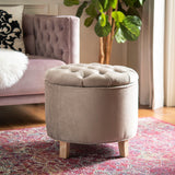 SAFAVIEH Ivette Grey Storage Ottoman