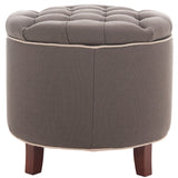 SAFAVIEH Ivette Grey Storage Ottoman