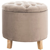 SAFAVIEH Ivette Grey Storage Ottoman