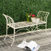 SAFAVIEH Izabella Victorian Wrought Iron 51-inch Outdoor Garden Bench - 51 In. W x 16 In. D x 27 In. H - 51Wx16Dx27H