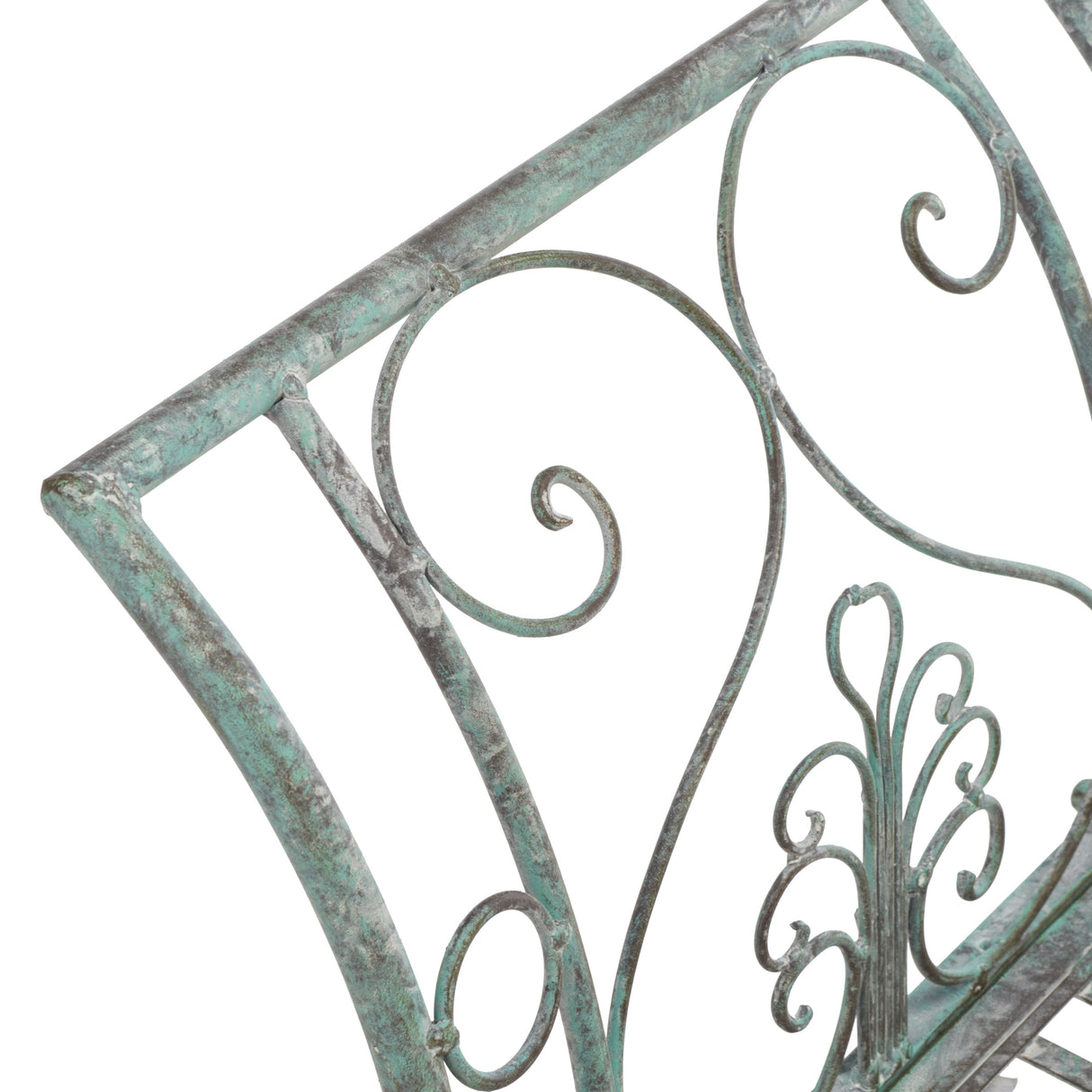 SAFAVIEH Izabella Victorian Wrought Iron 51-inch Outdoor Garden Bench - 51 In. W x 16 In. D x 27 In. H - 51Wx16Dx27H