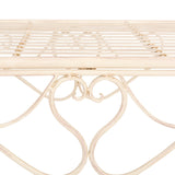 SAFAVIEH Izabella Victorian Wrought Iron 51-inch Outdoor Garden Bench - 51 In. W x 16 In. D x 27 In. H - 51Wx16Dx27H