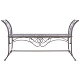 SAFAVIEH Izabella Victorian Wrought Iron 51-inch Outdoor Garden Bench - 51 In. W x 16 In. D x 27 In. H - 51Wx16Dx27H