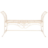 SAFAVIEH Izabella Victorian Wrought Iron 51-inch Outdoor Garden Bench - 51 In. W x 16 In. D x 27 In. H - 51Wx16Dx27H