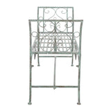 SAFAVIEH Izabella Victorian Wrought Iron 51-inch Outdoor Garden Bench - 51 In. W x 16 In. D x 27 In. H - 51Wx16Dx27H