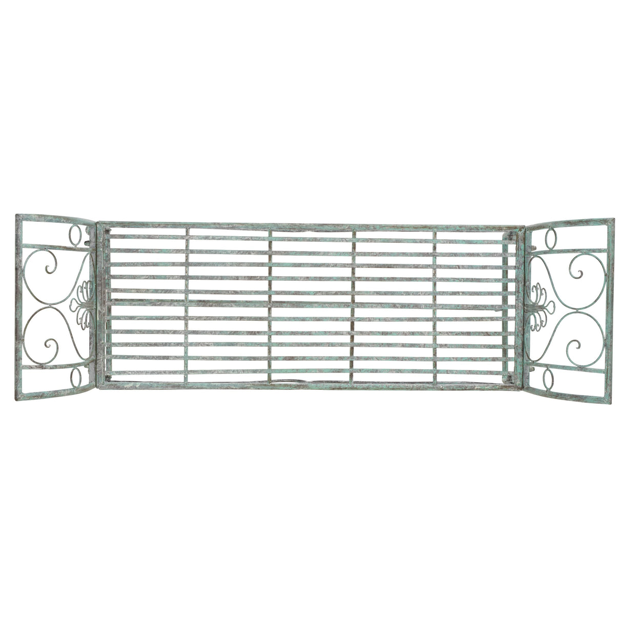 SAFAVIEH Izabella Victorian Wrought Iron 51-inch Outdoor Garden Bench - 51 In. W x 16 In. D x 27 In. H - 51Wx16Dx27H