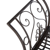 SAFAVIEH Izabella Victorian Wrought Iron 51-inch Outdoor Garden Bench - 51 In. W x 16 In. D x 27 In. H - 51Wx16Dx27H