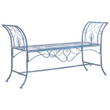 SAFAVIEH Izabella Victorian Wrought Iron 51-inch Outdoor Garden Bench - 51 In. W x 16 In. D x 27 In. H - 51Wx16Dx27H