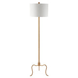 SAFAVIEH Izola Floor Lamp - 15" x 15" x 61" - Antique Gold - 15Wx15Dx61H