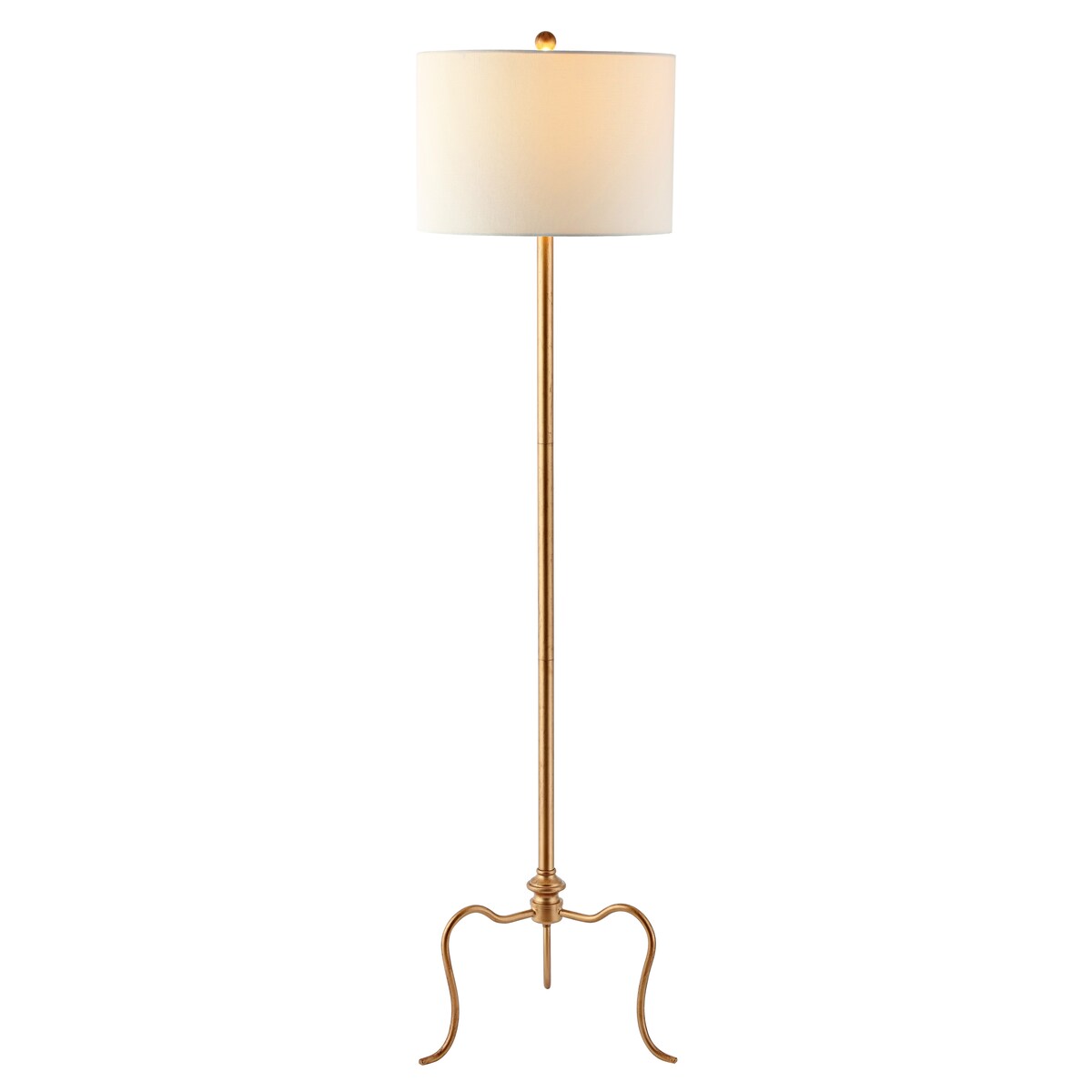 SAFAVIEH Izola Floor Lamp - 15" x 15" x 61" - Antique Gold - 15Wx15Dx61H