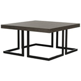 SAFAVIEH Jacquline Mid-Century Modern Dark Grey / Black Coffee Table - 31.5" x 31.5" x 15.8" - 32Wx32Dx16H