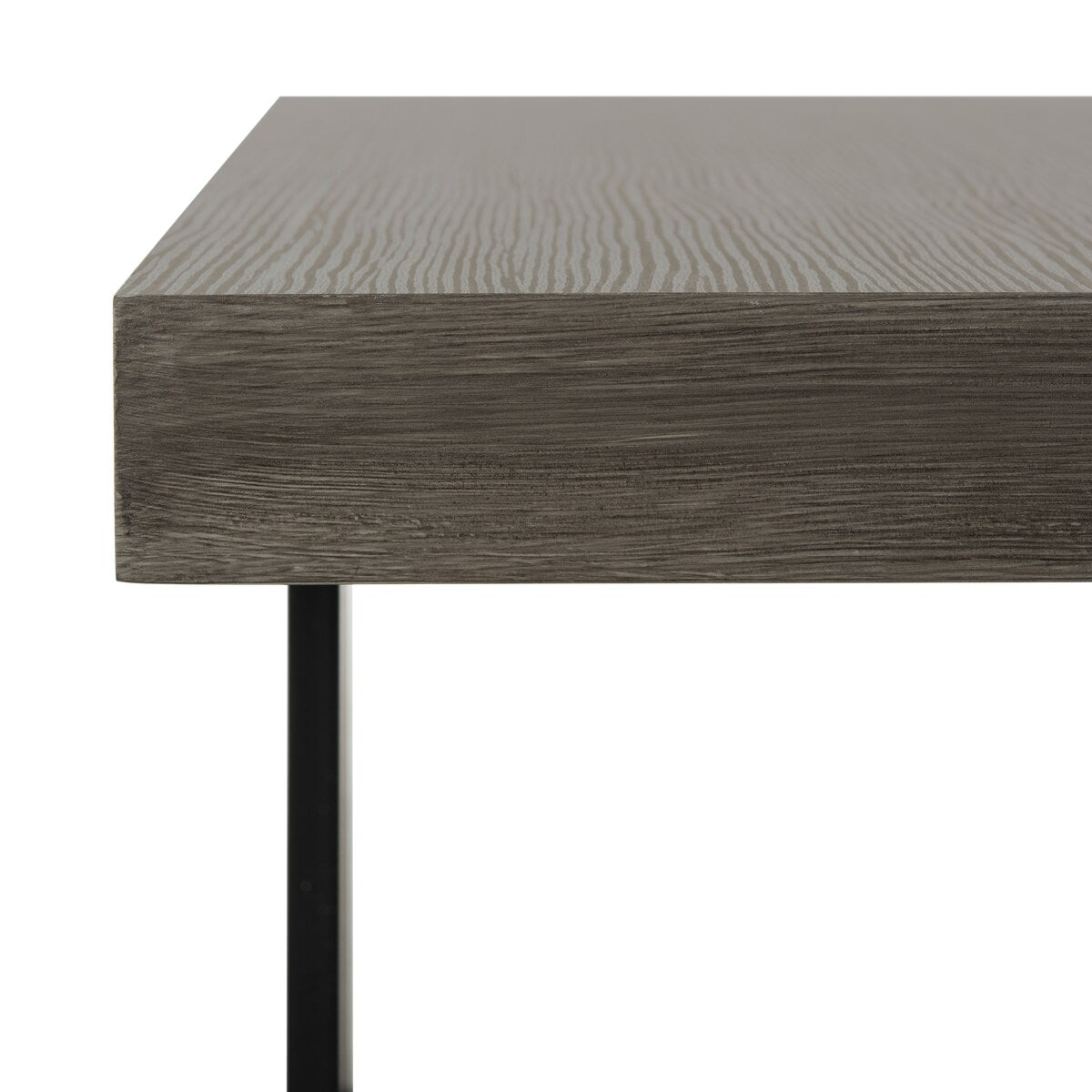 SAFAVIEH Jacquline Mid-Century Modern Dark Grey / Black Coffee Table - 31.5" x 31.5" x 15.8" - 32Wx32Dx16H