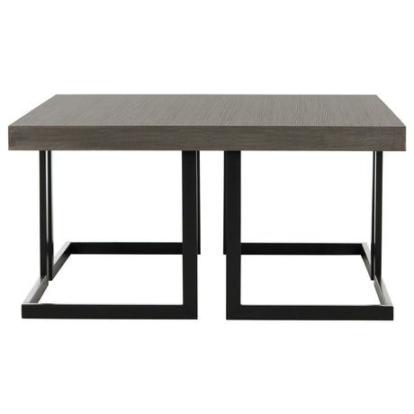 SAFAVIEH Jacquline Mid-Century Modern Dark Grey / Black Coffee Table - 31.5" x 31.5" x 15.8" - 32Wx32Dx16H