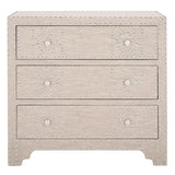 SAFAVIEH Jaike Grey 3-Drawer Silver Nailhead Chest - 32Wx15Dx30H