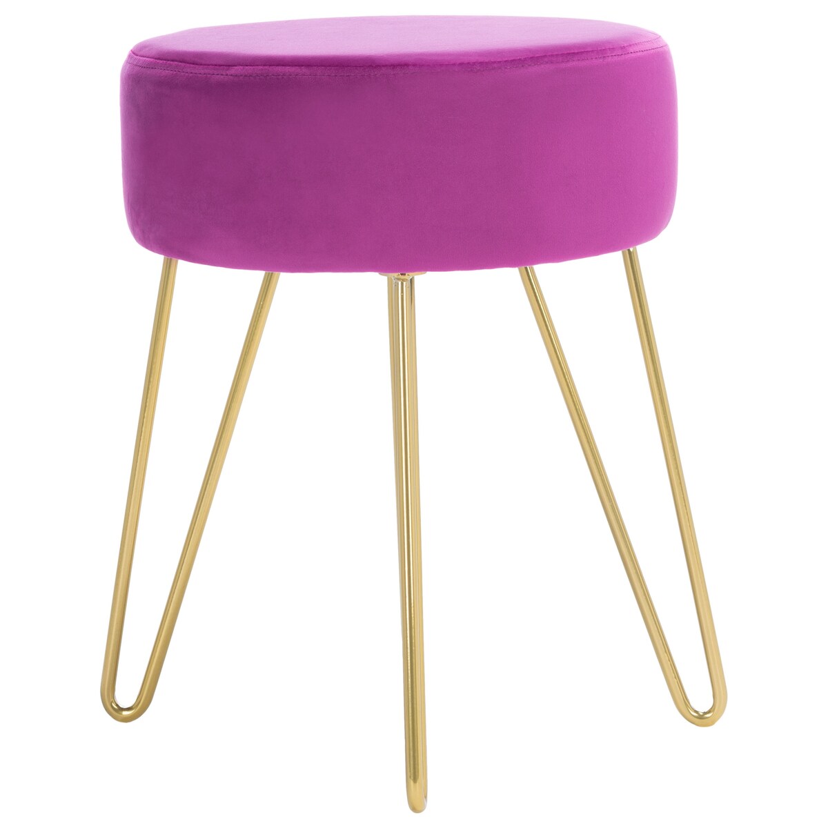 SAFAVIEH Jailene Round Hairpin Leg Ottoman