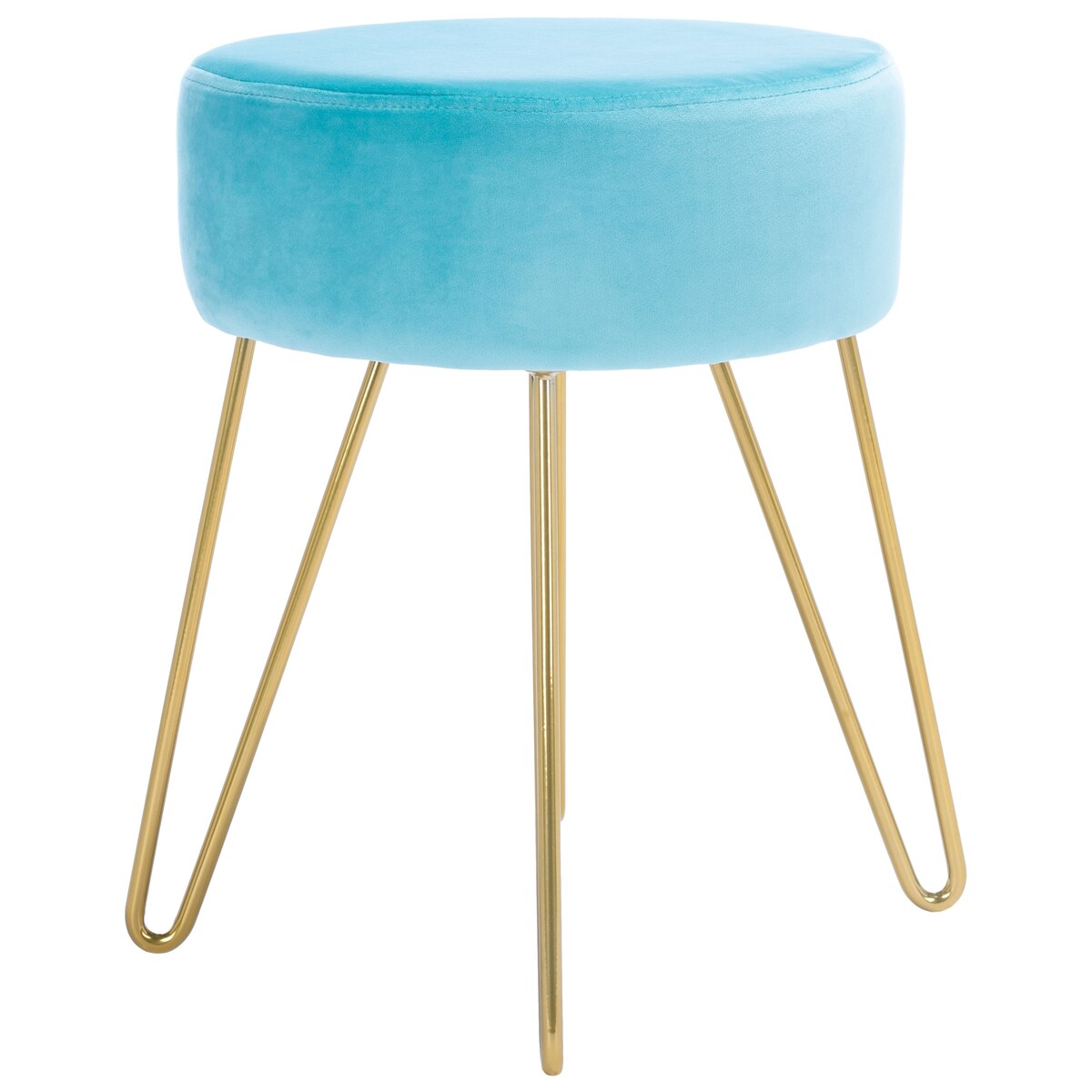 SAFAVIEH Jailene Round Hairpin Leg Ottoman