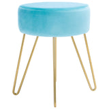 SAFAVIEH Jailene Round Hairpin Leg Ottoman