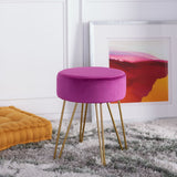 SAFAVIEH Jailene Round Hairpin Leg Ottoman