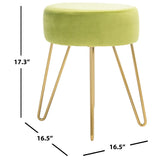 SAFAVIEH Jailene Round Hairpin Leg Ottoman