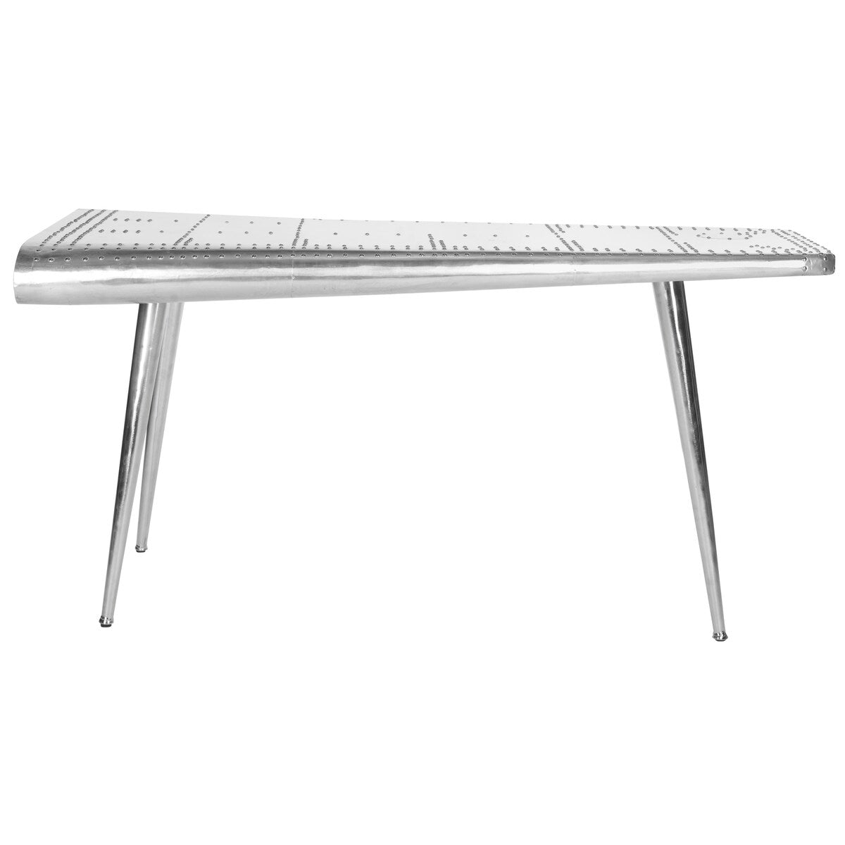 SAFAVIEH Janeen Silver Industrial Console Table - 55" x 23" x 29" - 55Wx23Dx29H