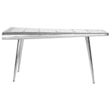 SAFAVIEH Janeen Silver Industrial Console Table - 55" x 23" x 29" - 55Wx23Dx29H