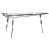 SAFAVIEH Janeen Silver Industrial Console Table - 55" x 23" x 29" - 55Wx23Dx29H