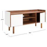 SAFAVIEH Janessa Walnut 47-inch Storage Media TV Stand - 46.5" W x 15.7" L x 21.9" H - 46Wx16Dx22H