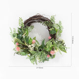 SAFAVIEH Jann Faux 21-inch Sweetgum & Mandarin Semi-Wreath