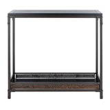 SAFAVIEH Jeanet Wicker Accent Wood Top Console Table - 39.8" x 13.8" x 36.2" - 40Wx14Dx36H