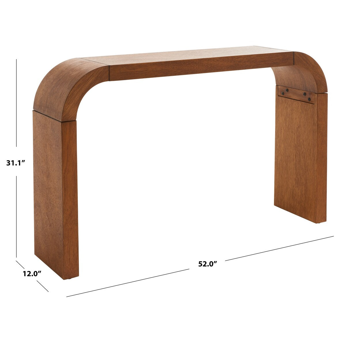 SAFAVIEH Jeanetta Curved Console Table - 52" W x 12" D x 31" H - 52Wx12Dx31H