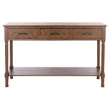 SAFAVIEH Jeanie 3-Drawer Bottom Shelf Console Table - 47.3" W x 13" L x 29.5" H - 47Wx13Dx30H