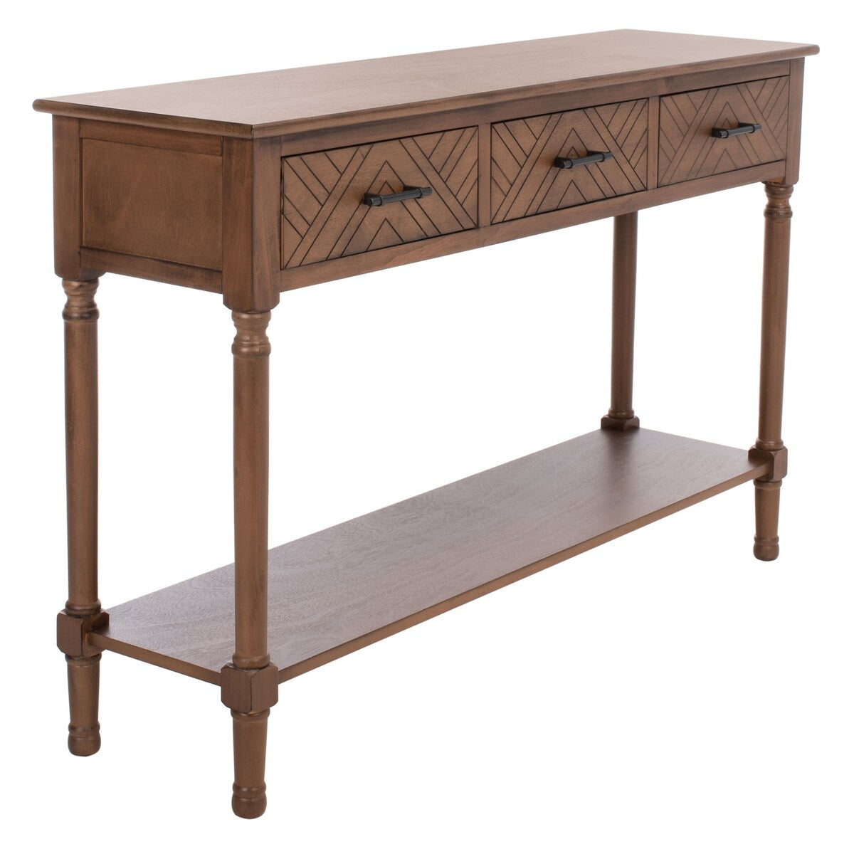 SAFAVIEH Jeanie 3-Drawer Bottom Shelf Console Table - 47.3" W x 13" L x 29.5" H - 47Wx13Dx30H