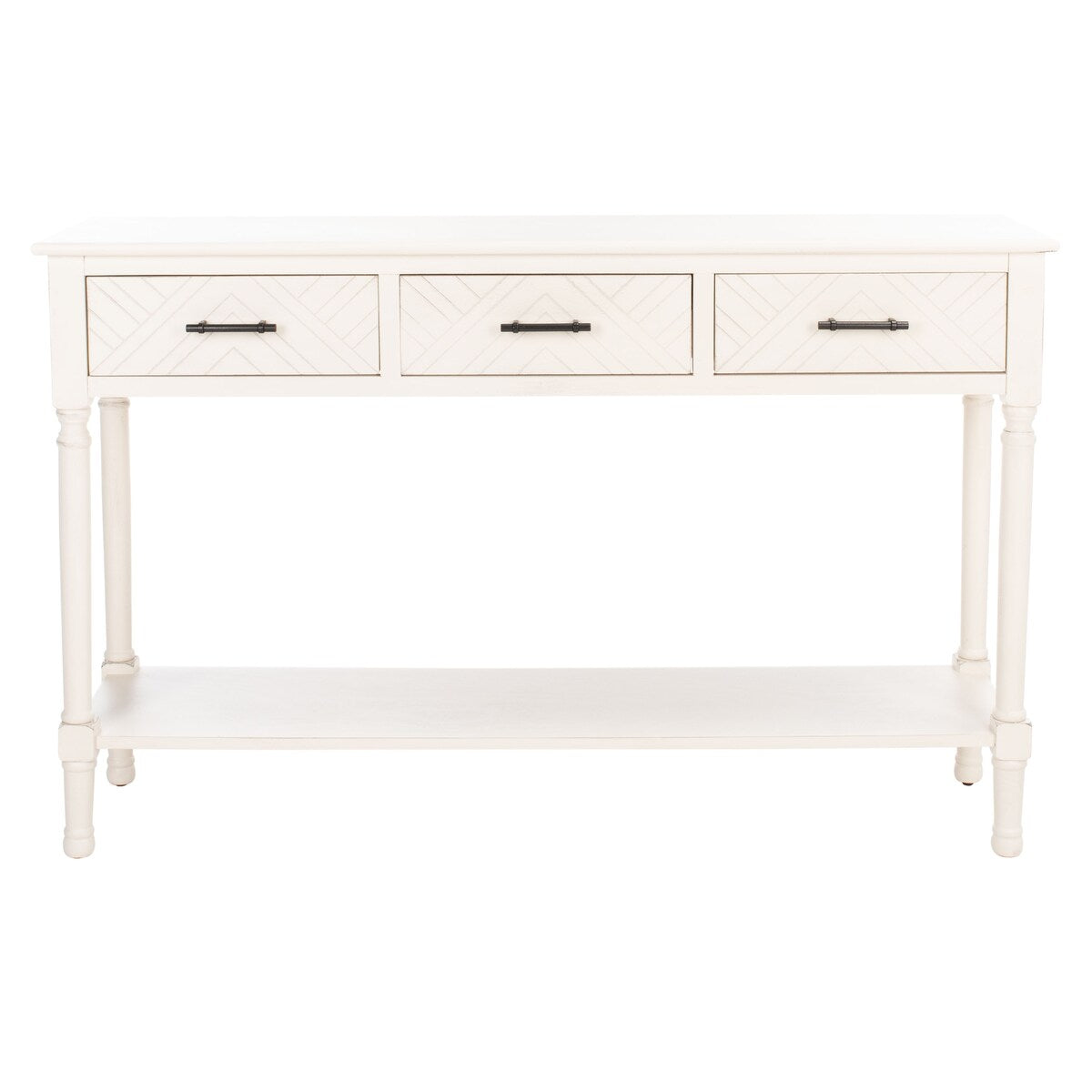 SAFAVIEH Jeanie 3-Drawer Bottom Shelf Console Table - 47.3" W x 13" L x 29.5" H - 47Wx13Dx30H