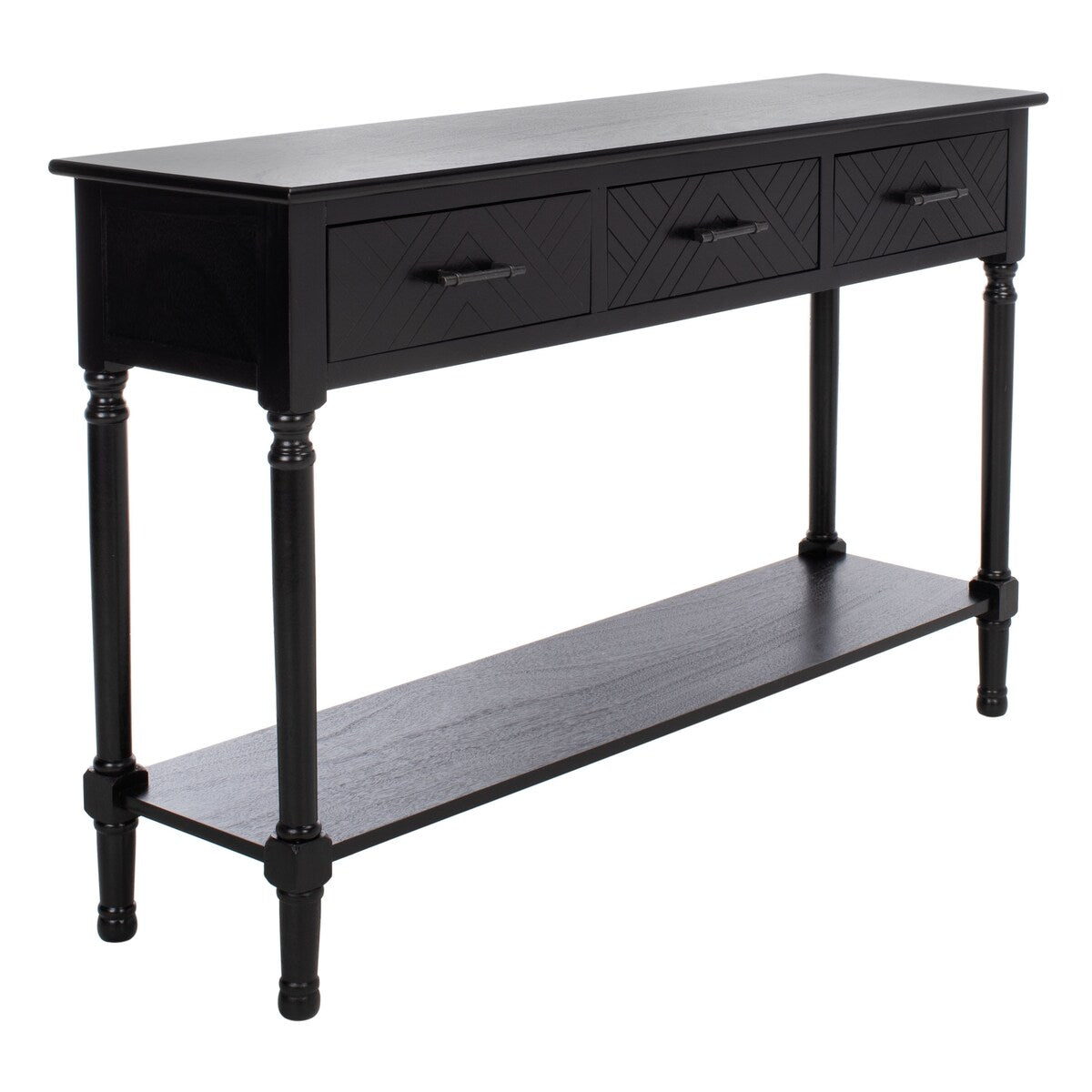 SAFAVIEH Jeanie 3-Drawer Bottom Shelf Console Table - 47.3" W x 13" L x 29.5" H - 47Wx13Dx30H