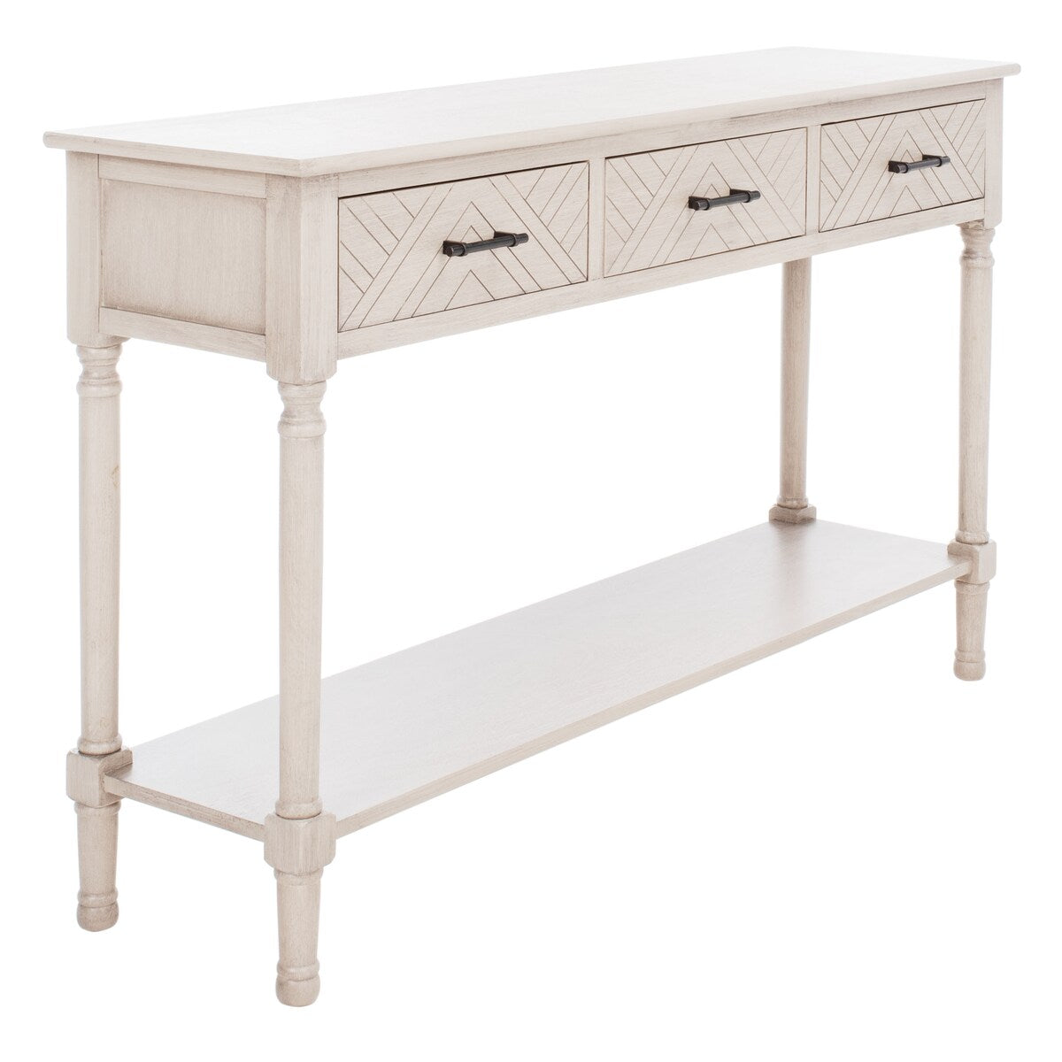 SAFAVIEH Jeanie 3-Drawer Bottom Shelf Console Table - 47.3" W x 13" L x 29.5" H - 47Wx13Dx30H