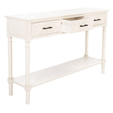 SAFAVIEH Jeanie 3-Drawer Bottom Shelf Console Table - 47.3" W x 13" L x 29.5" H - 47Wx13Dx30H