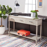 SAFAVIEH Jeanie 3-Drawer Bottom Shelf Console Table - 47.3" W x 13" L x 29.5" H - 47Wx13Dx30H