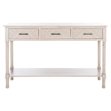 SAFAVIEH Jeanie 3-Drawer Bottom Shelf Console Table - 47.3" W x 13" L x 29.5" H - 47Wx13Dx30H