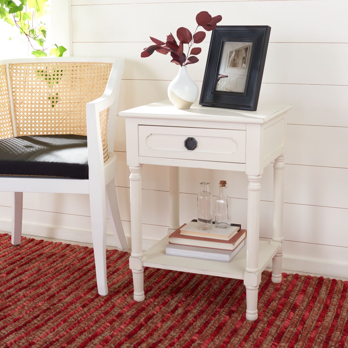 SAFAVIEH Jenny 1-Drawer Accent Table - 19" W x 15.8" L x 26" H - 19Wx16Dx26H