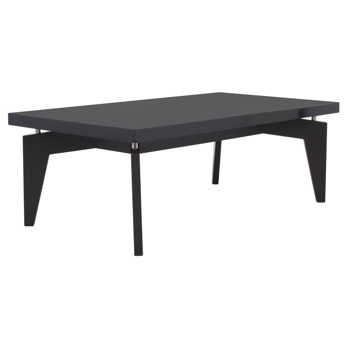 SAFAVIEH Jeri Mid-Century Modern White/ Dark Brown Lacquer Coffee Table - 43.3" x 23.6" x 15" - 43Wx24Dx15H