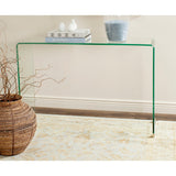 SAFAVIEH Jerri Clear Console Table - 43.3" x 13.8" x 29.5" - 43Wx14Dx30H