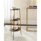 SAFAVIEH Jerrie Brass Side Table - 14" x 14" x 31.5" - 14Wx14Dx32H