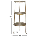 SAFAVIEH Jerrie Brass Side Table - 14" x 14" x 31.5" - 14Wx14Dx32H