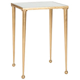 SAFAVIEH Jetty Antique Gold Leaf End Table - 14" x 14" x 21" - 14Wx14Dx21H