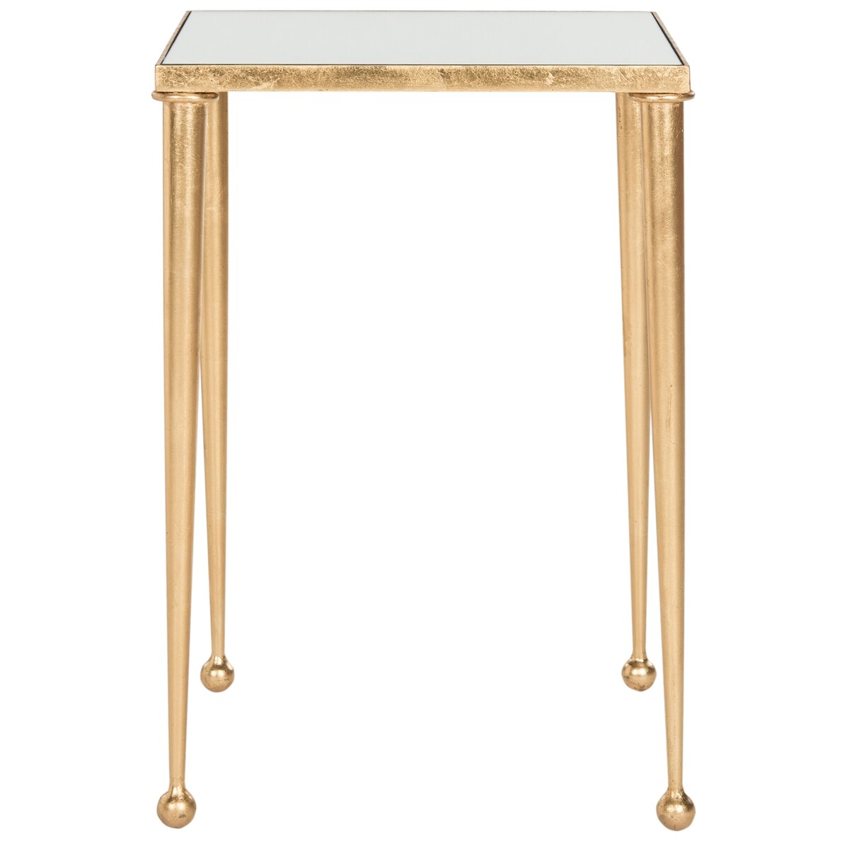 SAFAVIEH Jetty Antique Gold Leaf End Table - 14" x 14" x 21" - 14Wx14Dx21H