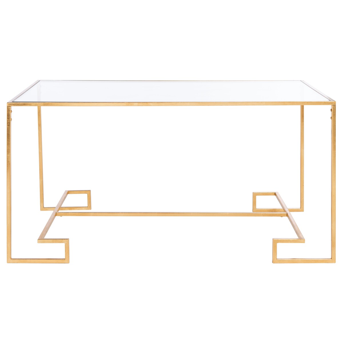 SAFAVIEH Jill Antique Gold Leaf Coffee Table - 41.1" W x 24.1" D x 20.9" H - 41Wx24Dx21H